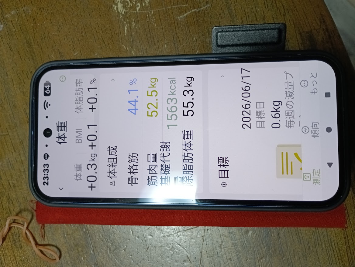 9月25日の体重・体組成記録