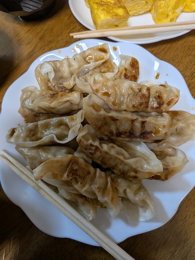 9月23日の夕食の餃子