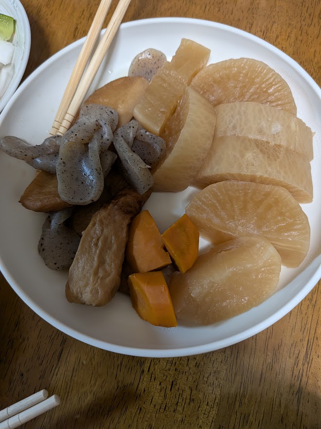 9月23日の夕食の煮物