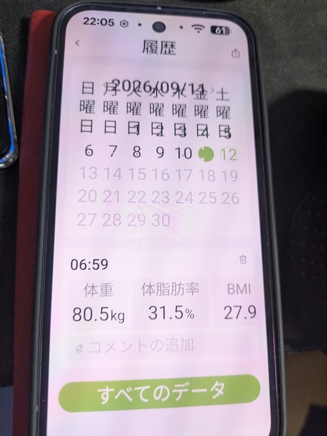 9月11日の日付が表示されたスマホの画面