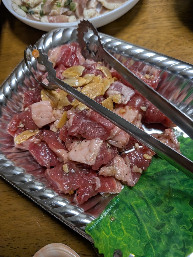 こちらも同じ夕食のお肉