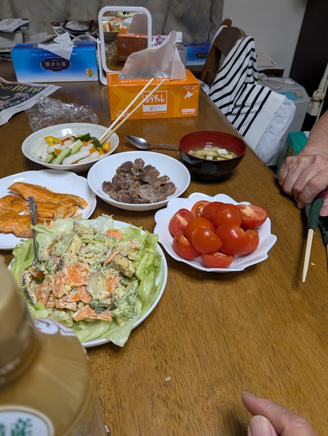 奥さまと二人で囲んだ夕食