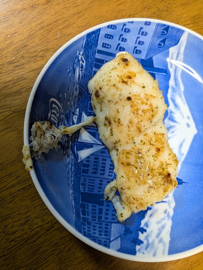 全部食べた白身魚1切れ