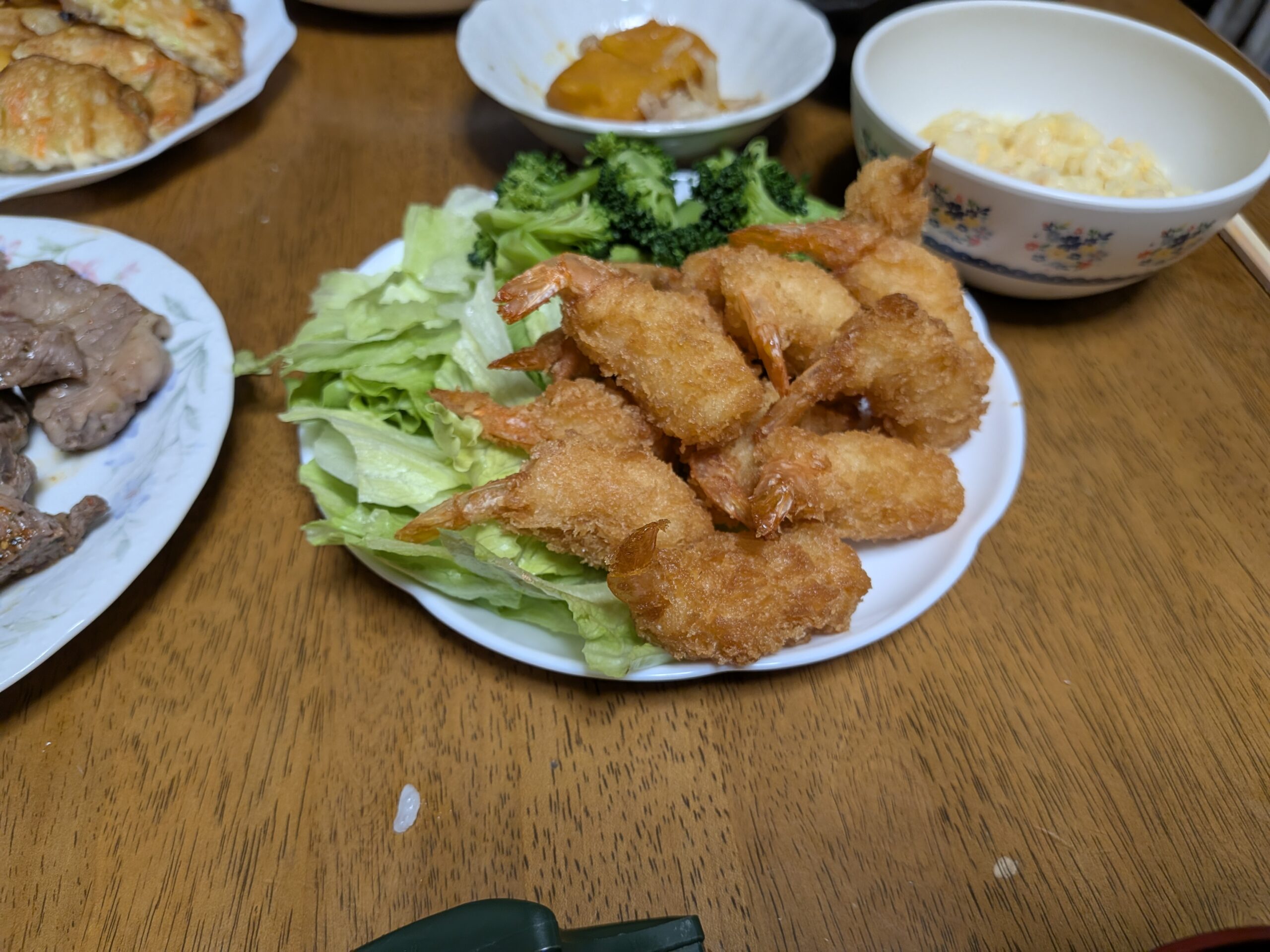 揚げ物は僕が約3分の2、家内が約3分の1食べました