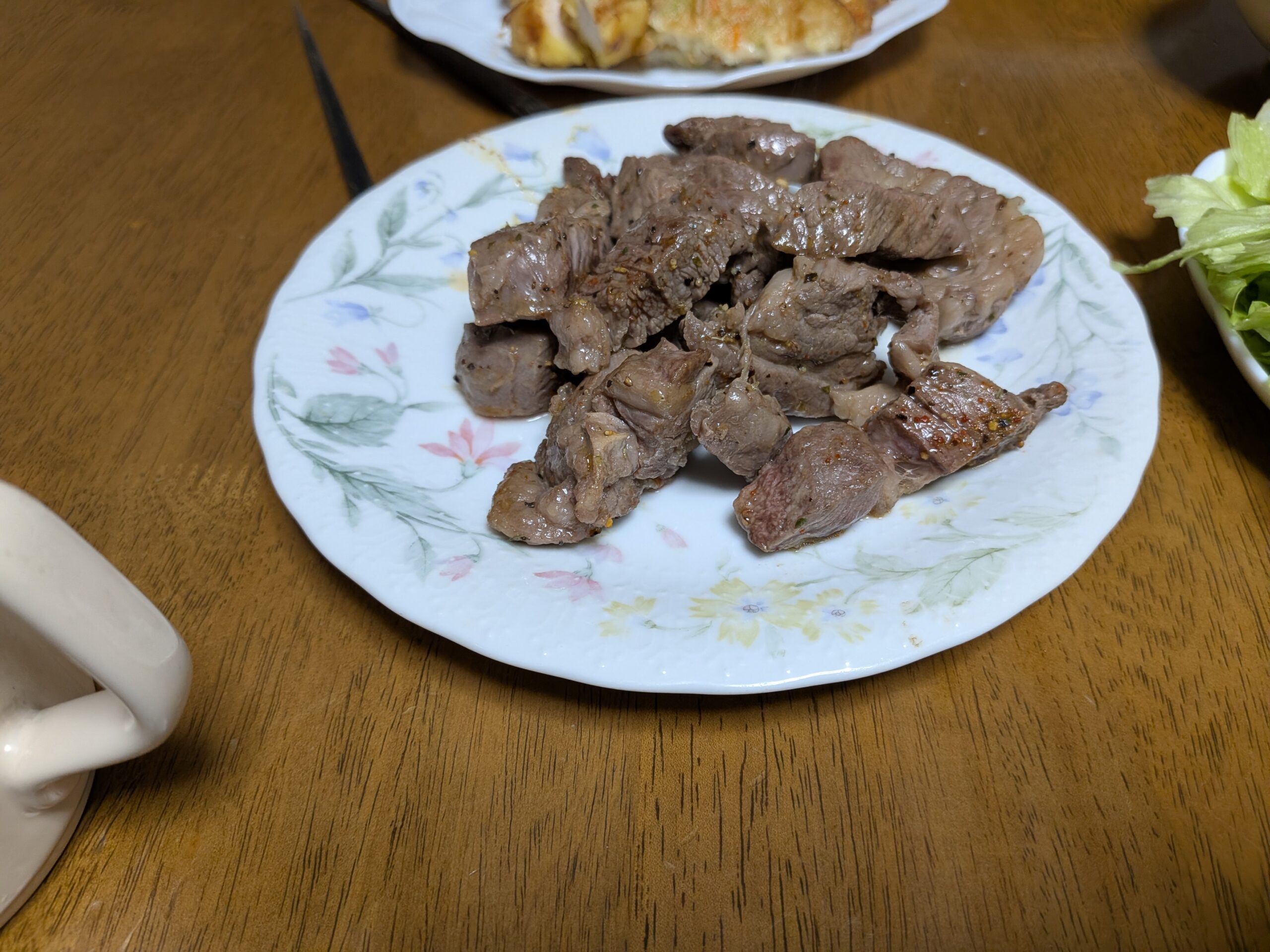 お肉は僕が約3分の2、家内が約3分の1食べました