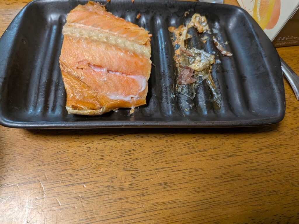 魚は全部食べました
