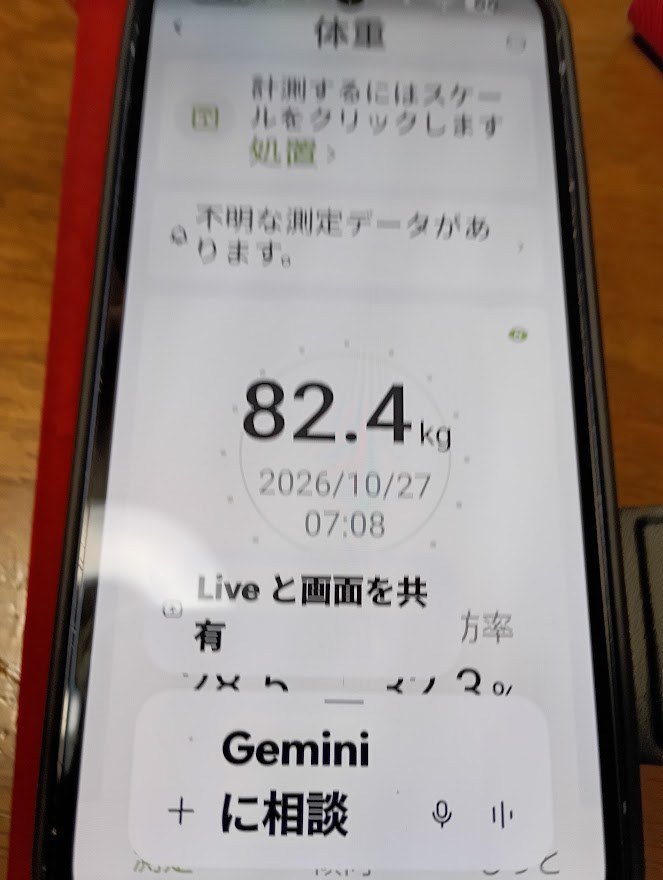 体重82.4kgの記録