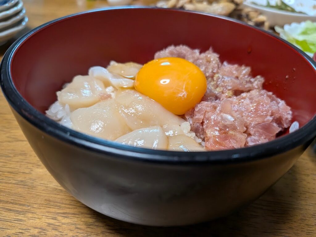 夕食のご飯。全部食べました