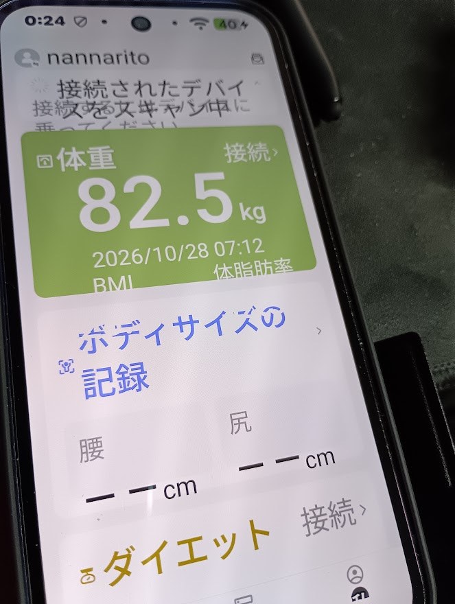 体組成の少し前のデータ