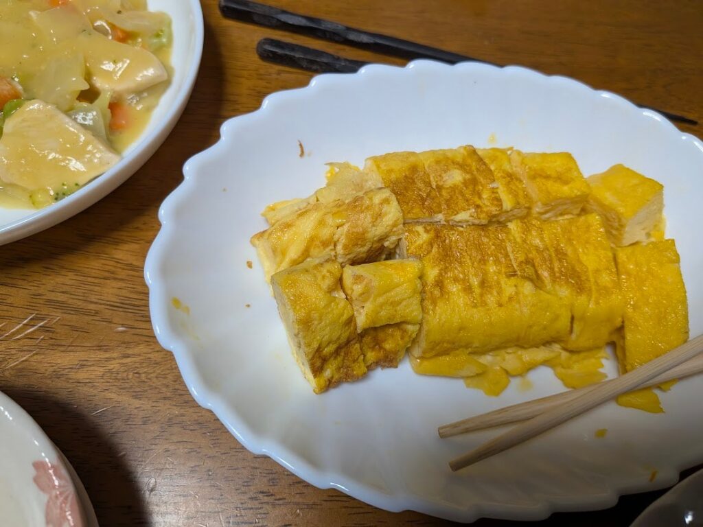 卵焼き。食べた量は5切れくらい