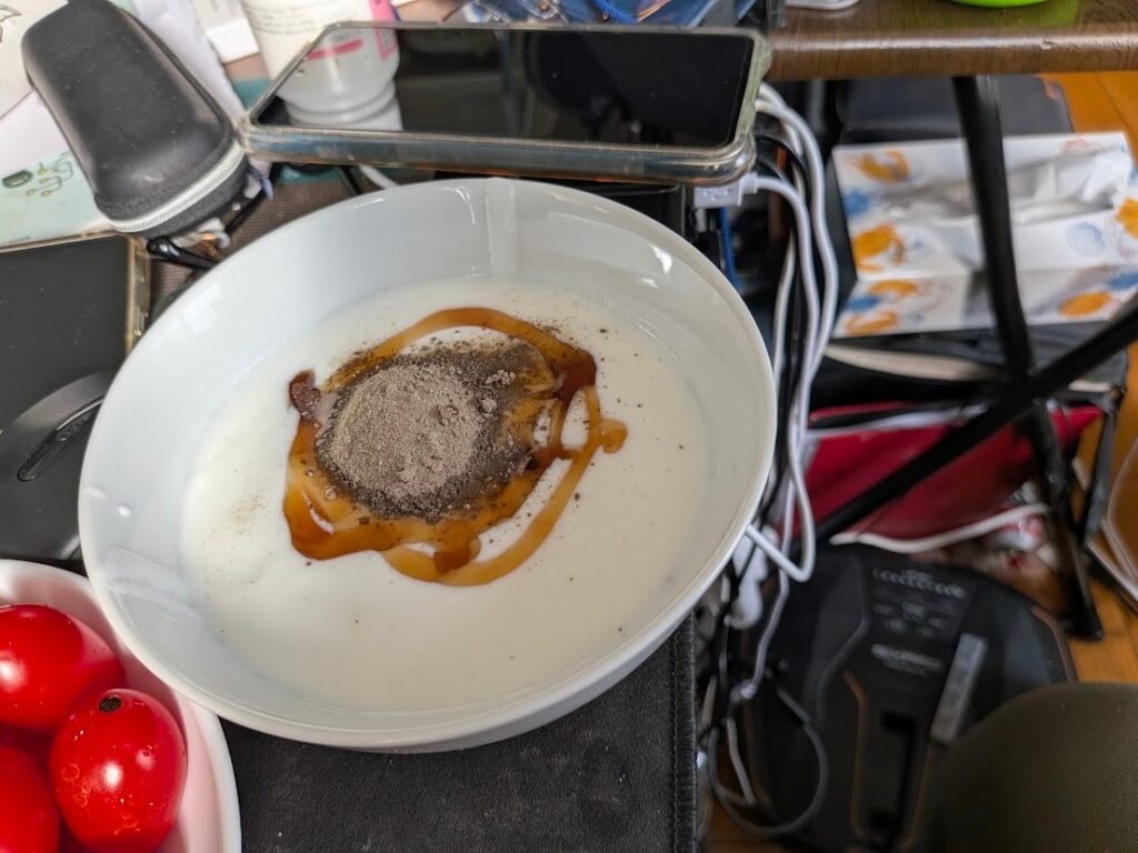 カスピ海ヨーグルトに野草酵素とオリゴ糖